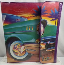 Vintage 1989 Lisa Frank Classic Car Surfer Girl Trapper Keeper 3-Ring Binder