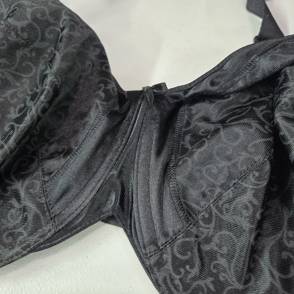 Sujetador mujer Bali 40G negro geométrico 3562 minimizador correa con aros Foto 4 de 4