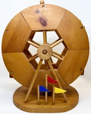 VTG Montgomery Schoolhouse Handcrafted Wood Ferris Wheel w/ People FolkArt 14