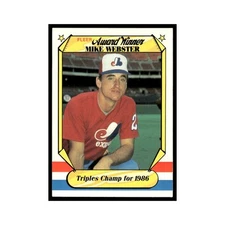Mike Webster 1987 Fleer Award Winners #41 Montreal Expos Baseball Card NM