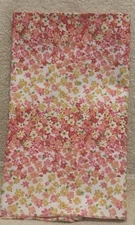 3/4 Yards Fabric Traditions PINK GOLD & WHITE FLORAL Cotton Fabric 44x27 - NEW