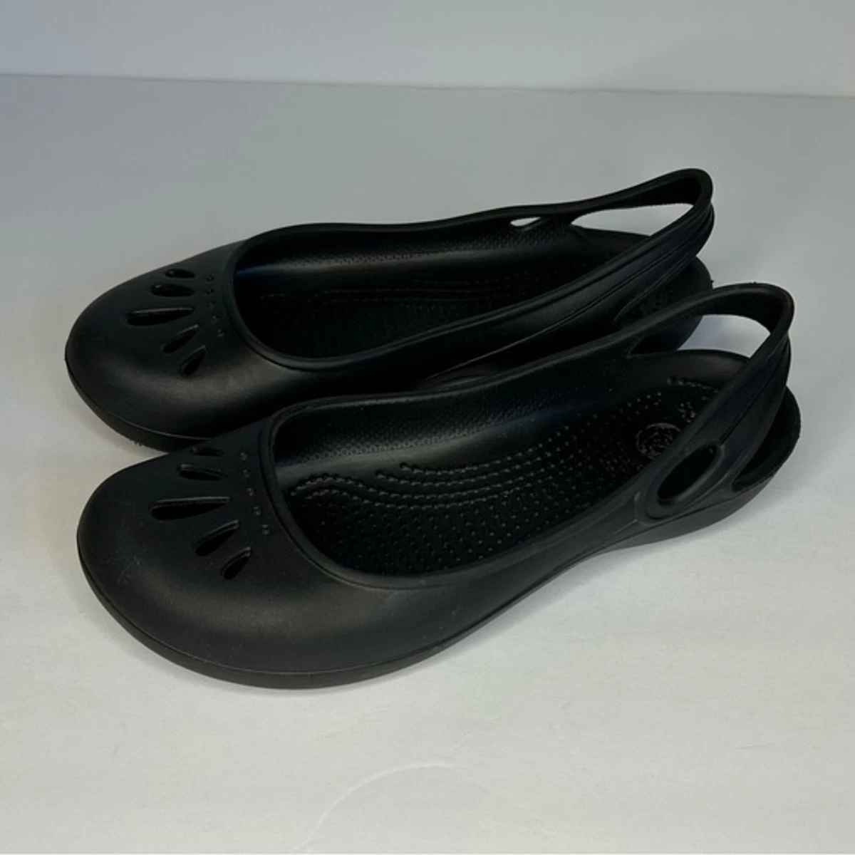 Crocs Thea Black Slingback Flats