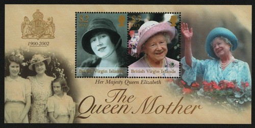 Jungferninseln 2002 - Mi-Nr. Block 106 ** - MNH - Queen Mum - 第 1/1 張圖片