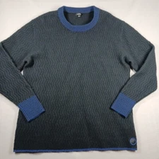  Allbirds The Jumper Black Blue Trim Merino Wool Crewneck Sweater Mens XXL 2X