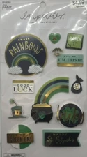 St. Patrick's Day Stickers - Dimensional Scrapbook Stickers - The Paper Studio