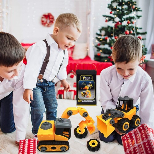 Construction Toy Trucks Build and Take Apart Educational Stem Toys Boys & Girls - Picture 10 of 10