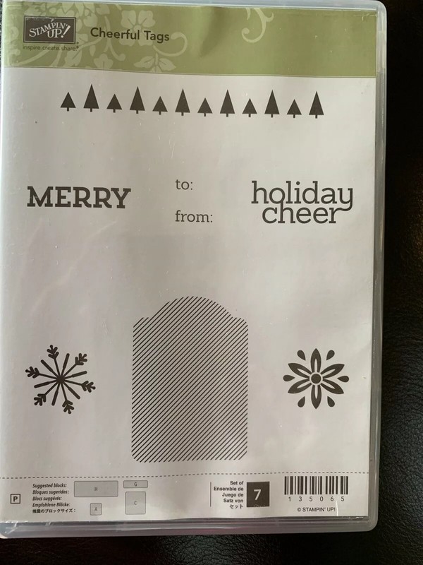Snowflake Merry Up CHEERFUL TAGS Stamp Set holiday
