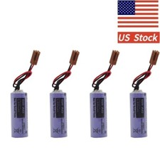 4pcs BR-AG 3V 1800mAh PLC CNC Battery Non-rechargeable Battery with Brown Plug