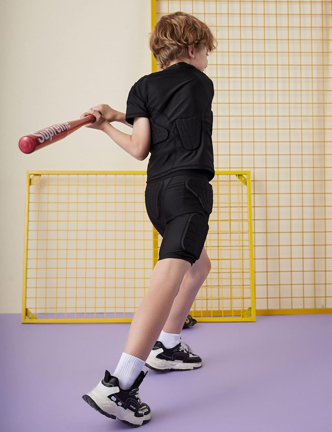 Youth Padded Compression Shorts Hockey Pads Short Football Underwear