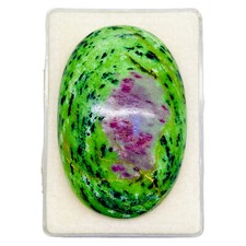 453 Cts Unheated Natural Ruby Zoisite 68x45mm Oval Cabochon Loose Gemstone