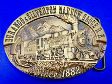 Durango Silverton Narrow Gauge Railroad RR Train Since 1882 Bronze Belt Buckle