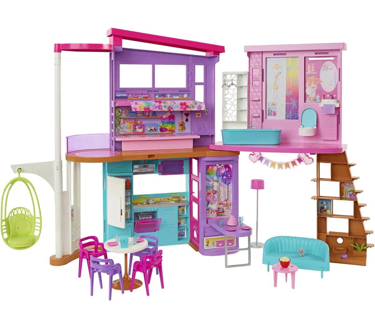 Barbie Casa di Malibu 106cm Playset Casa delle Bambole 2 Piani con