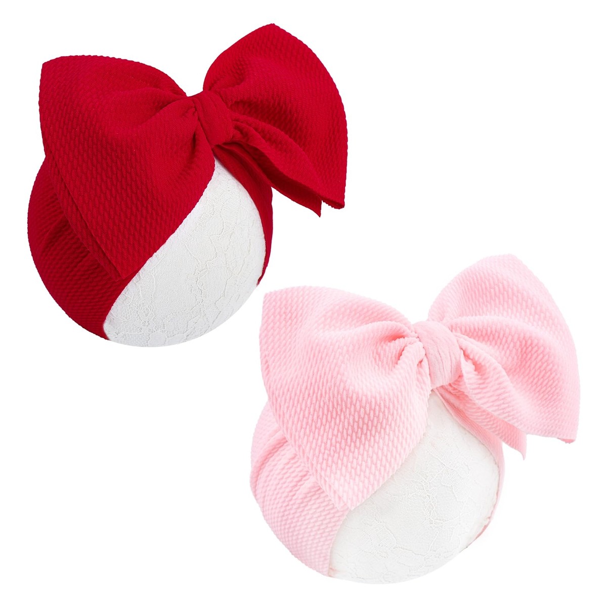 Baby Girl Headbands Red Bow Pink Toddler Headband Nylon Hair