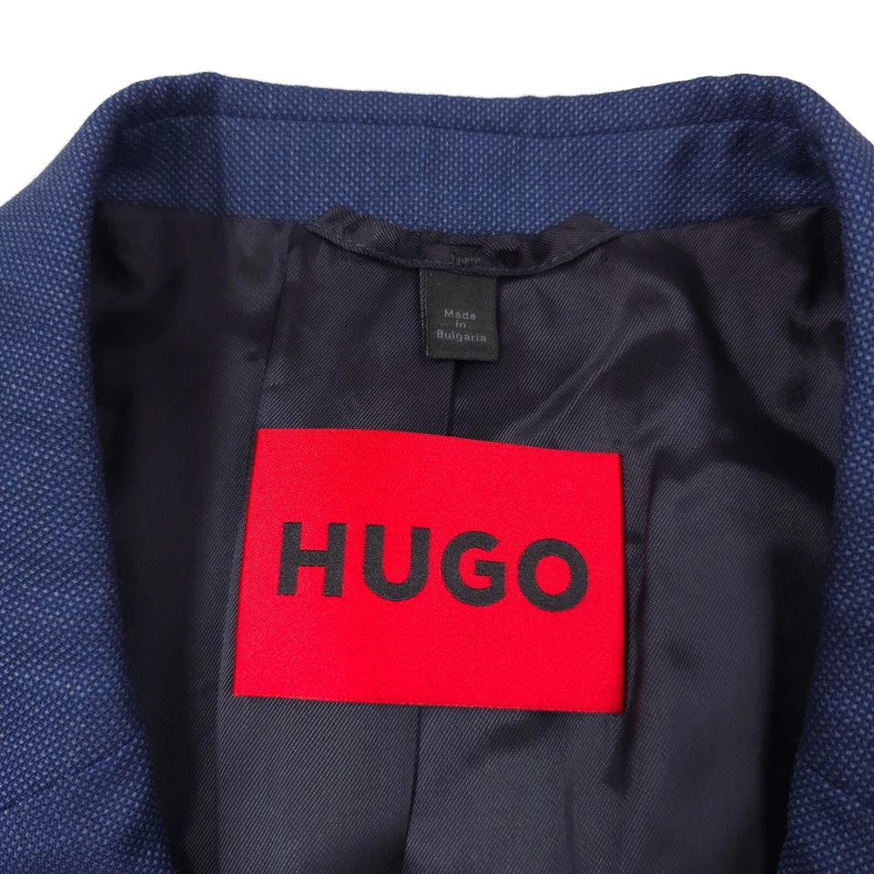 $398 HUGO BOSS Arti 212 Extra Slim Fit Bright Blue Blazer Jacket Mens Size 42L - Image 4 of 4