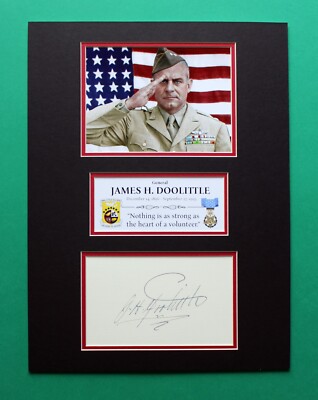 Gen. JIMMY DOOLITTLE  AUTOGRAPH masterly display WW2 Tokyo Raid MoH