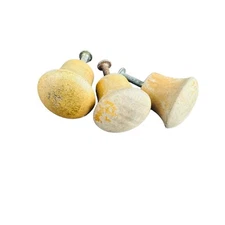 3 Vtg furniture drawer pull wood knob