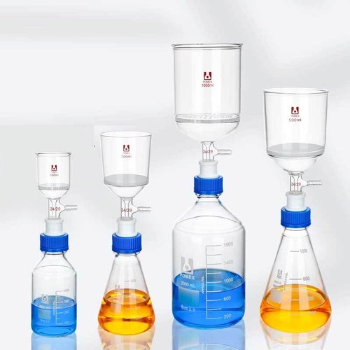 Flask/Bottles + Filter Funnel Filtration Set for Lab 250ml-3000ml Use ca - Picture 2 of 12