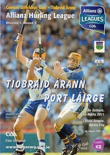 GAA HURLING TIPPERARY V WATERFORD ALLIANZ LEAGUE 5/3/2011