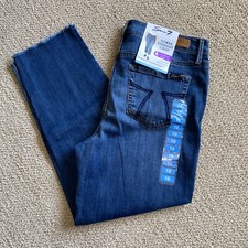 Seven7 Tower Straight Cropped jean Straight Leg High Waisted Size 10 New