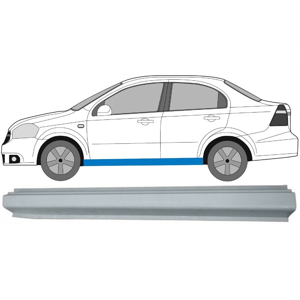 CHEVROLET AVEO T200 2003-2008 SILL REPAIR PANEL ROCKER PANEL / LEFT LH