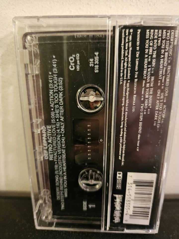 DEF LEPPARD Retro Active 1993 CASSETTE TAPE GLAM/HAIR METAL HARD COMPILATION - Image 4 of 4