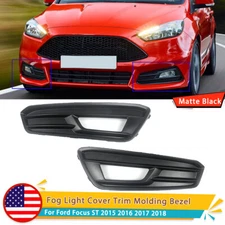 For 2015-2018 Ford Focus ST Fog Lamp Light House Cover Trim Molding Bezel LH+RH
