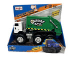 New Maisto Metal Builder Zone Quarry Kings Disposal Garbage Truck Toy Green