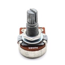 5x A250K Mini Size Metric Guitar Bass Pots 18mm Shaft Audio Taper Potentiometer