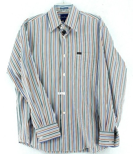 Vintage Faconnable Men’s Classic Fit Button Down Dress Long Sleeve Shirt Size L - 第 1/10 張圖片