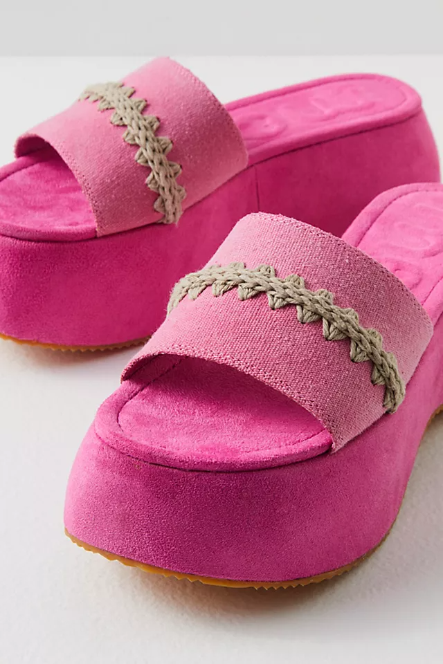 Mou PINK RWFUX Women's Cherie Platform Sandals US 5/EU 36 | eBay