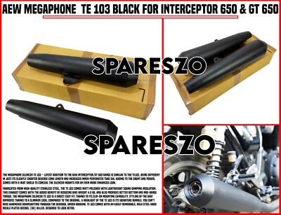 ''AEW MEGAPHONE TE 103, BLACK'' FIT FOR ROYAL ENFIELD INTERCEPTOR 650 & GT 650