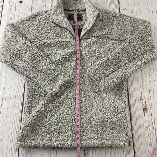 True Grit 1/4 Zip Pullover Polar Fleece Jacket Men's XS Khaki Beige - Picture 3 of 4