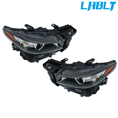 LABLT Pair Headlights For 2016-2019-23 Mazda CX-9 CX9 LED Headlamps NO AFS Black