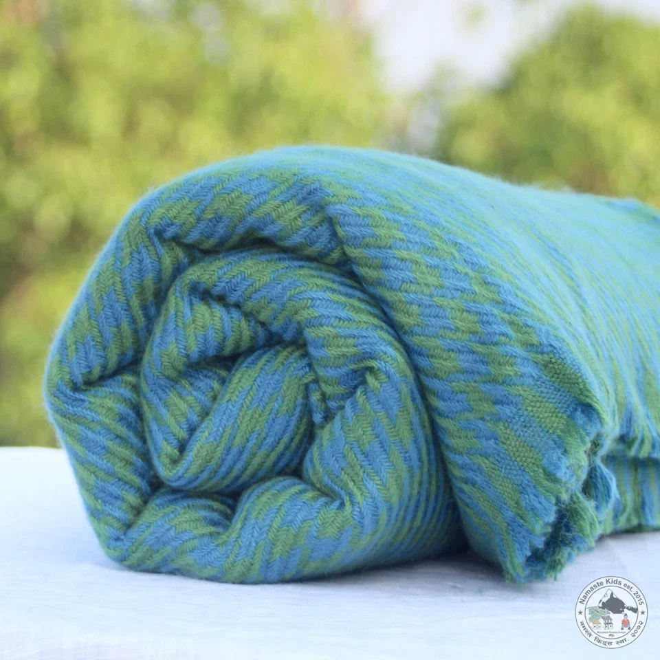 Cashmere Blanket " Garphu " - Handmade From Nepal, Bedspread, Blanket - image 4 of 4