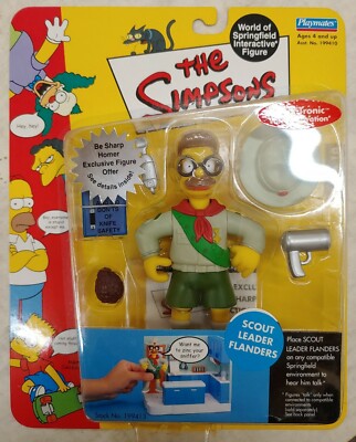 Playmates The Simpsons SCOUT LEADER FLANDERS World of Springfield Series 10 (7A)