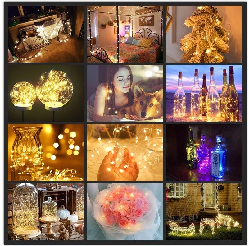 Battery Operated LED Fairy Lights, 2M 3M 5M 10M Xmas String Lights Party Wedding - Image 3 of 4