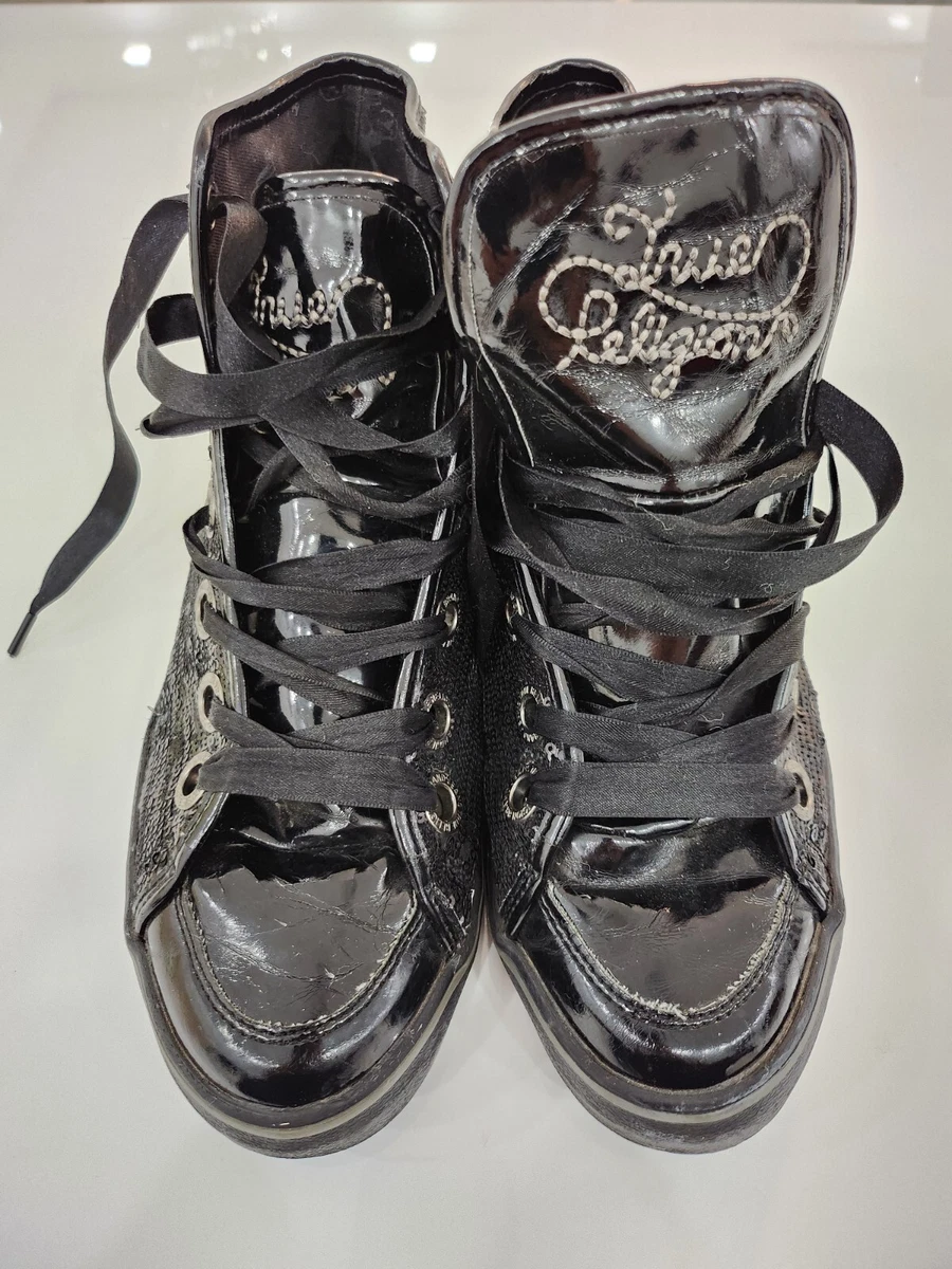 Black sequin high tops cheap