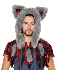 Brand New Men's Wolf Hoodie Roma Costume 4804
