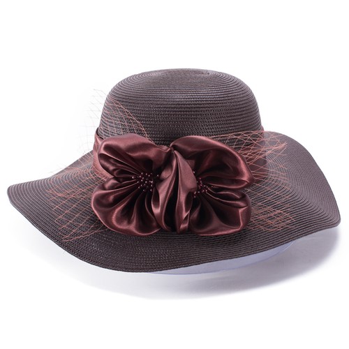 Frauen Sommer l?ssig elegant Kentucky Derby Braut Hochzeit Ascot Floppy Hut A589 - Bild 8 von 57