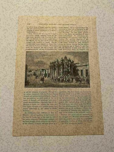KP131) Parliament House Ottawa University of Toronto Canada 1885 Engraving - Picture 2 of 2