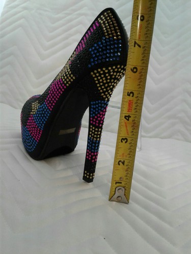 In Touch Maggie Size 6 Women's Slip On Stiletto Heels Multi-Color Sequin - Picture 8 of 8