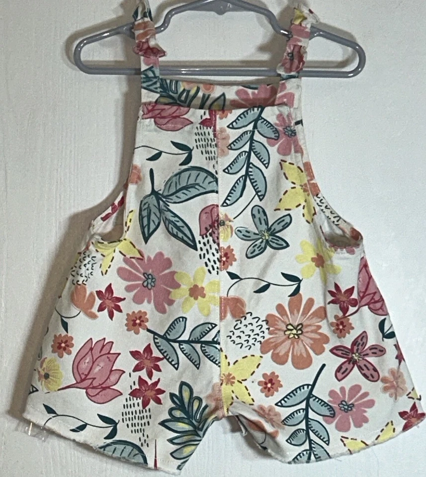 Jessica Simpson Bebé Niña 24M Jersey Pantalones Cortos Blanco Pastel Flores Lazo Usado en Excelente Condición Foto 2 de 4