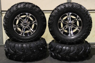 BRUTE FORCE 750 25'' USA ITP MUD LITE II ATV TIRE & VIPER M/B WHEEL KIT IRS1CA