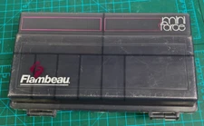 Vintage FLAMBEAU Tackle Mini Force Fishing Tackle Box W Misc Tackle