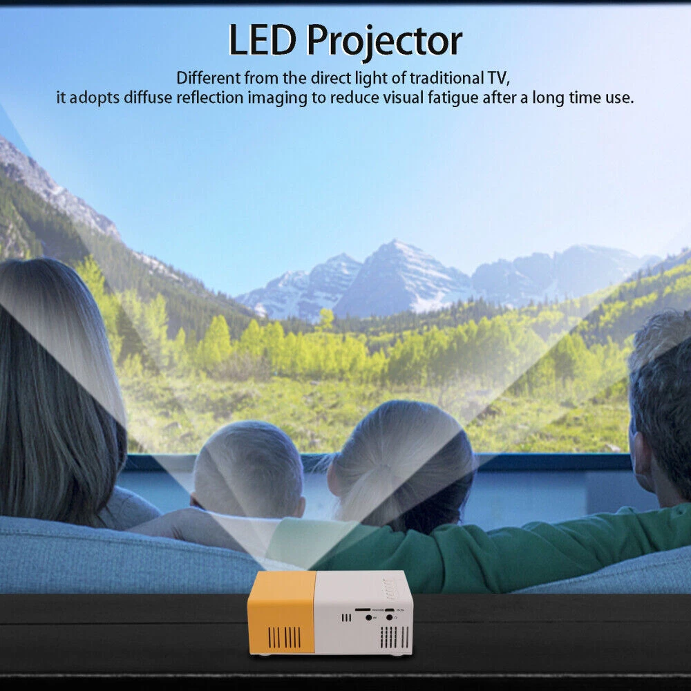 Portable Mini Projector 1080P LED WiFi Video Home Office Theater Cinema HDMI USB Portable Mini Projector 1080P LED WiFi Video Home Office Theater Cinema HDMI USB