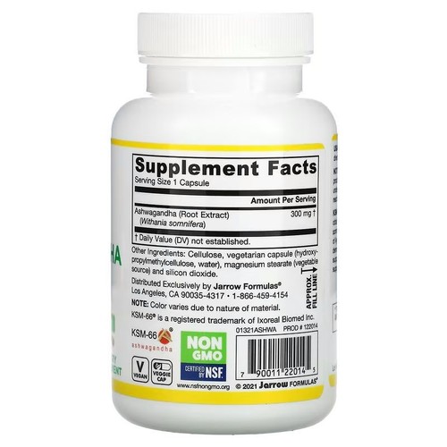 JARROW FORMULAS Ashwagandha 300mg -120 vegan caps - Picture 2 of 3