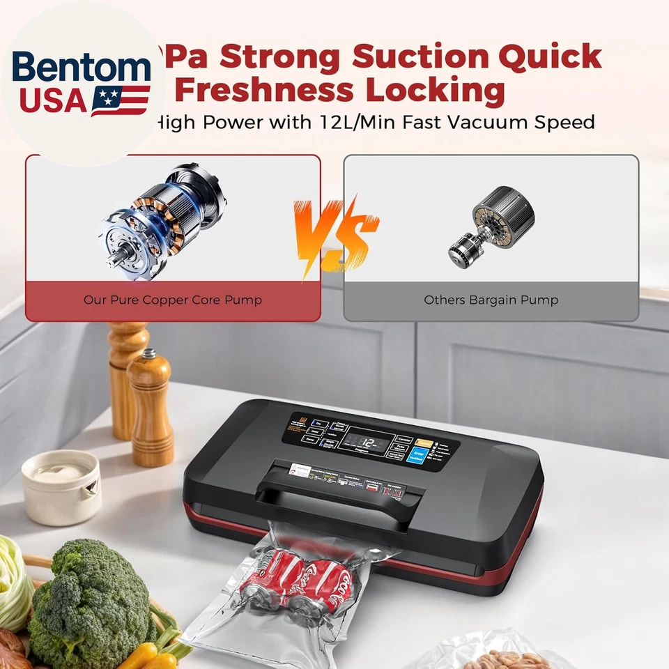 95Kpa 真空封口机,商用全自动食品封口机,10 合 1 Funct — 第 3/4 张图片