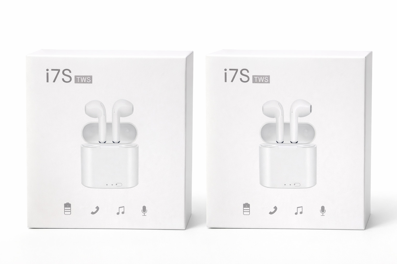 Lot of 2 i7S TWS Wireless Bluetooth Earbuds &ndash; White &ndash; New