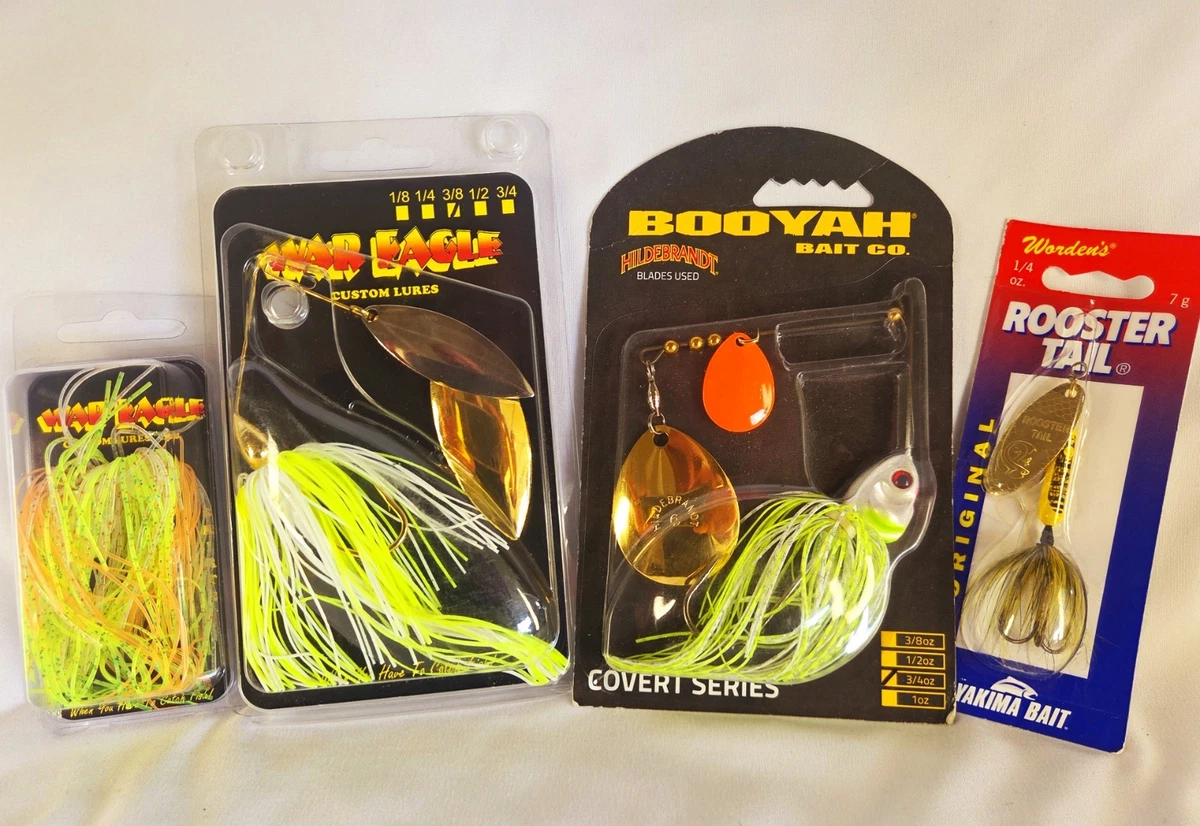War Eagle Custom Lures - Spinnerbait Double Willow Nickel - Esche Da Pesca Con Gonne Legate A Mano - 6