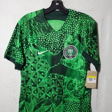 Nigeria Football Federation Jersey Mens Small Green Soccer Nike Dri Fit